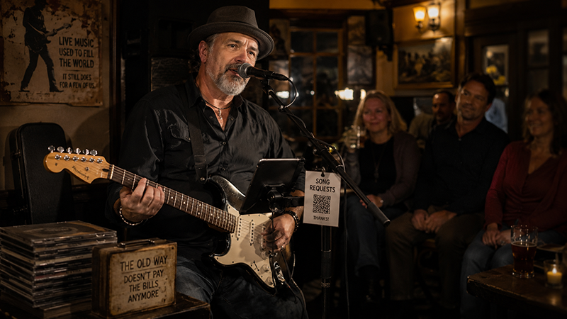 man playing guitar